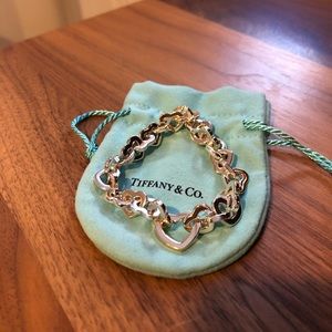 Tiffany & Co Heart Bracelet Silver and Gold